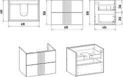 Brevita Тумба под раковину Vega 70 подвесная зеленая/золото – фотография-6