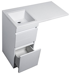 Style Line Мебель для ванной Даллас 100 Люкс L, белая PLUS	 – фотография-7