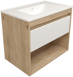 Teymi Фасад для тумбы Vitra 75 Волна белый – фотография-3