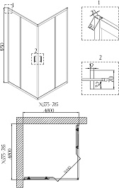 Niagara Душевой уголок Nova 80x80 NG-6888-08 BLACK – фотография-9
