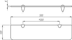 Акватон Полка стеклянная Ария 50 – фотография-2