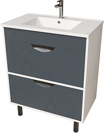 Mixline Тумба под раковину Байкал 75 белая/графит – фотография-2