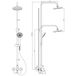Rossinka Душевая стойка B35-45 – фотография-2