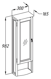 Opadiris Шкаф навесной Клио 30 L орех антикварный – фотография-3