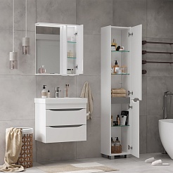 Volna Шкаф пенал Lake 35 белый – фотография-9