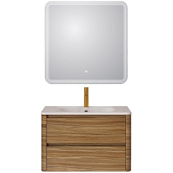 Cezares Тумба с раковиной Relax 80 подвесная дуб карамельный – фотография-7