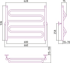 Стилье Полотенцесушитель Универсал-51 600х600 – фотография-2