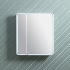 Aquanet Зеркальный шкаф Оптима 70 белый – фотография-8