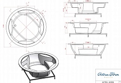 Astra-Form Ванна Аврора, литой мрамор – фотография-5