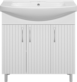 Misty Тумба с раковиной Изео 85 белая – фотография-1