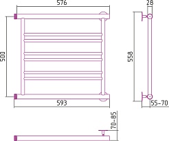 Стилье Полотенцесушитель Минор 500х600 – фотография-2