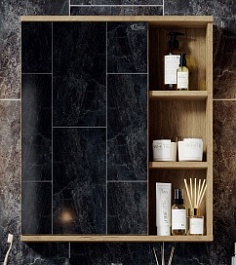 Onika Зеркальный шкаф Легран 60 дуб галифакс – фотография-1