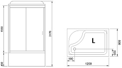 Royal Bath Душевая кабина BP 120x80 RB8120BP3-WT-L с гидромассажем – фотография-6