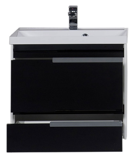 Aquanet Тумба с раковиной "Тиволи 70" черная – картинка-5
