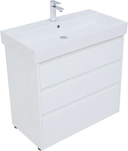 Aquanet Мебель для ванной Nova Lite 85 белая глянцевая – картинка-3