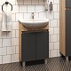 Onika Тумба под раковину Милтон 55 серая/дуб сонома – фотография-6