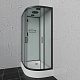 Frank Душевая кабина F412/1L M Black с крышей профиль черный стекло матовое – фотография-4