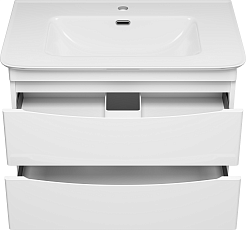 Misty Мебель для ванной Мираж 80 подвесная белая – фотография-6