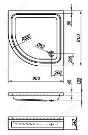 Kolpa San  Поддон для душа Kolpa San Ocean 90 – фотография-3