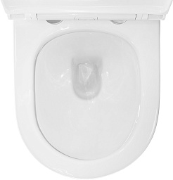 Azario Унитаз подвесной Uno AZ-2380 безободковый белый – фотография-12