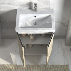 Vigo Мебель для ванной Yuma 600-2-0 белый/дуб давос – фотография-7