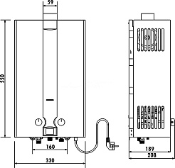 Ballu Газовый проточный водонагреватель Fiery Turbo GWH 10 – фотография-3