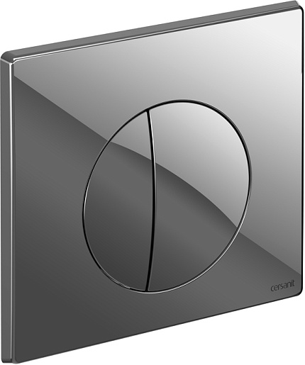 Cersanit Унитаз подвесной Delfi в комплекте с инсталляцией Black с сиденьем Trento с клавишей смыва хром глянцевый – фотография-14