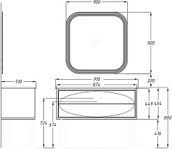 Opadiris Мебель для ванной Ибица 90 подвесная белая/хром – фотография-13