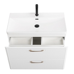 BelBagno Тумба с раковиной Due 80 подвесная Bianco Lucido – фотография-6