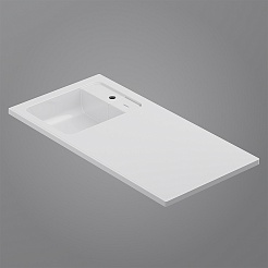 Am.Pm Мебельная раковина над стиральной машиной X-Joy 100 L белая – фотография-7