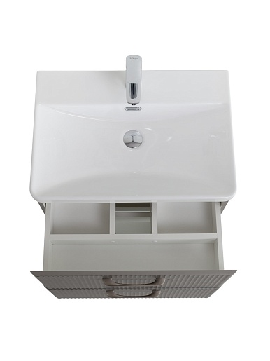 BelBagno Тумба с раковиной Due 60 подвесная Сатин ручки Сатиновый никель – картинка-11