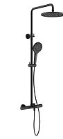 Sancos Душевая система Etna с термостатом чёрная матовая SC9008MB