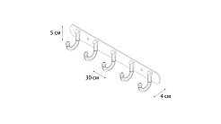 Fixsen Планка 5 крючков Equipment FX-1715 – фотография-2