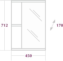 Onika Зеркальный шкаф Карина 45.00 У – фотография-2