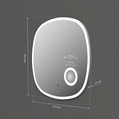 Am.Pm Зеркало Func 65 с подсветкой и увеличительным зеркальцем – фотография-9