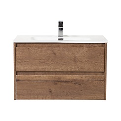 BelBagno Тумба с раковиной Kraft 100 подвесная Rovere tabacco – фотография-2