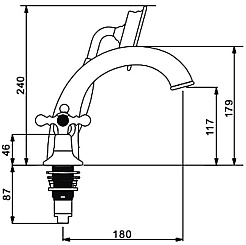 Gappo Смеситель для вынны G1189-4 бронза – фотография-4