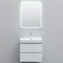 Aquanet Мебель для ванной Вега 60 подвесная белая глянцевая – фотография-1