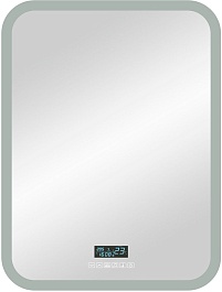 Continent Зеркало Glamour Led 700x900 с музыкальным блоком – фотография-3