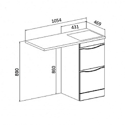 Runo Мебель для ванной Орион 105 R белая – фотография-4