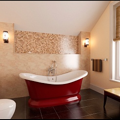 Фэма Ванна из литьевого мрамора Габриэлла на подиуме – фотография-6