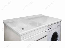 Водолей Тумба 1300 под стиральную машину с раковиной – фотография-2