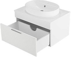 Brevita Мебель для ванной Enfida 70 подвесная белая – фотография-6