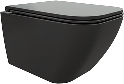 Ceruttispa Унитаз подвесной Mimi Aria MB CT8920 черный матовый – фотография-1