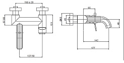 Cezares Смеситель для ванны с душем FUSION-VDM-01 – фотография-2