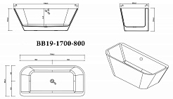BelBagno Акриловая ванна BB19-1700-800 170x80 – фотография-6