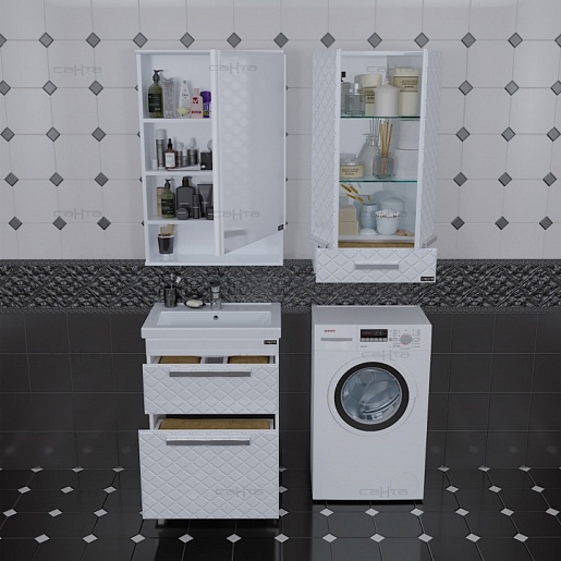 СанТа Тумба с раковиной Калипсо 60 NEW – картинка-7