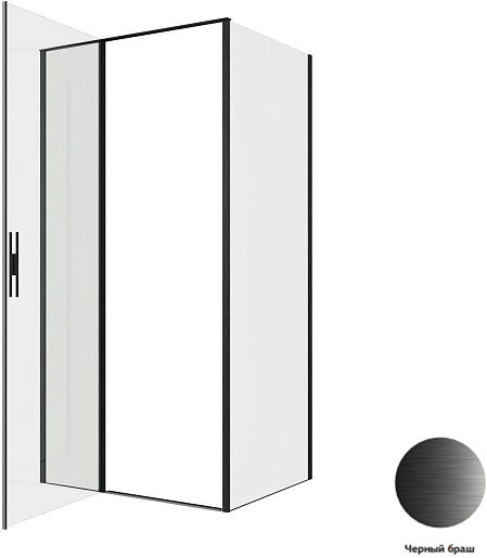 Allen Brau Душевой уголок Priority 100x80 3.31030.BBA/3.31042.BBA чёрный браш – фотография-4