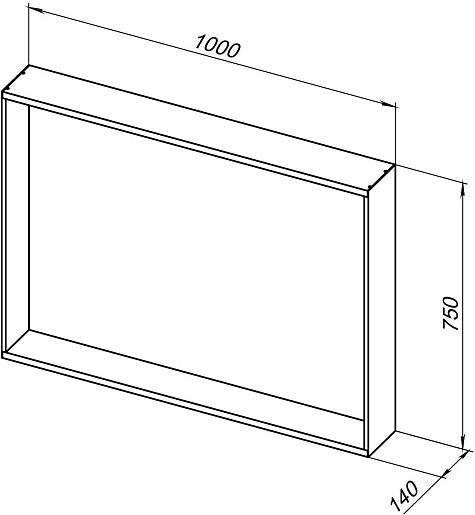 Allen Brau Зеркало Reality 100 1.32020.BB черный браш – фотография-6