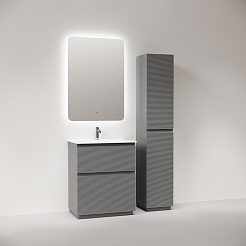 Sancos Тумба с раковиной напольная Folk Floor 70 ergraut soft раковина Element 71 CN7007 – фотография-3